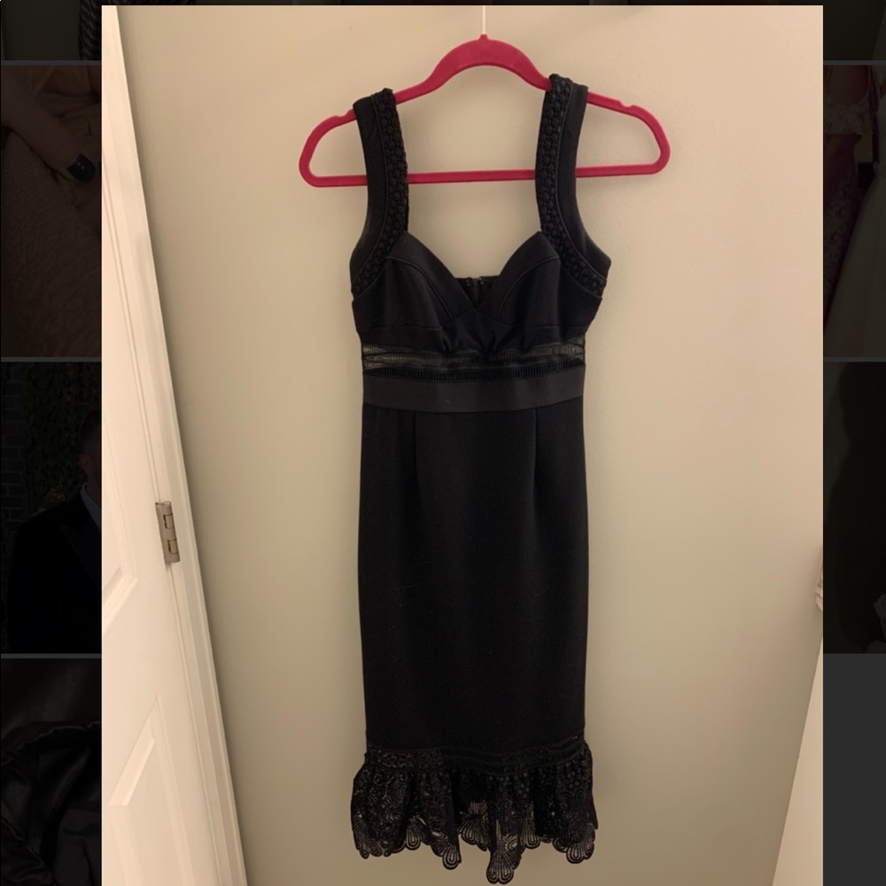 Self Portrait Black Midi Dress